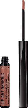 Rimmel London Lip Art Graphic 2-In-1 Liquid Lipstick and Lip Liner 1.8ml