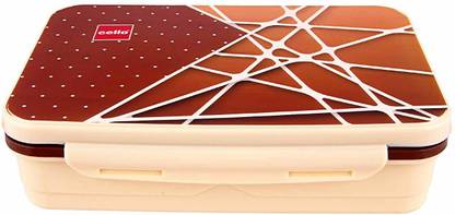 cello senior stainless steel insulated lunch box beige 1 Containers Plastic, Stainless Steel Office Lunch Box