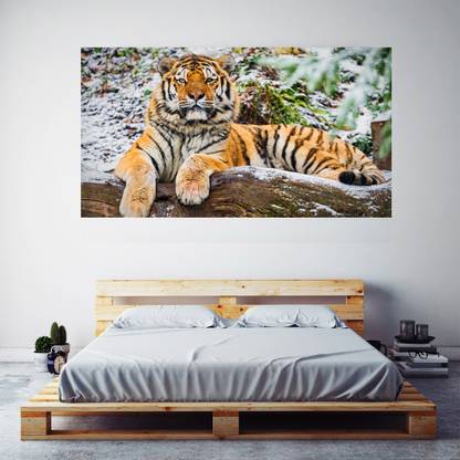 Siberian Tiger Wallpaper Poster Frameless Large Painting On Canvas Wall Art Picture for Home Decor Wall Decor Poster for Bedroom Poster, Living Room Poster Paper Print