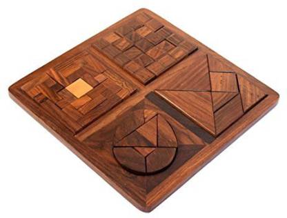 Wigano Wooden Puzzle Games Set of Four