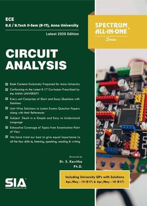 Circuit Analysis, B.E/B.Tech II-Semester (R-17) (Anna University) Electronics And Communication Engineering (ECE) Latest 2020 Edition