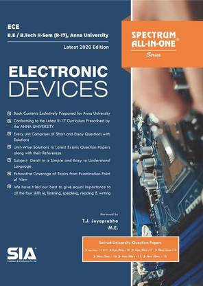 Electronic Devices, B.E/B.Tech II-Semester (R-17) (Anna University) Electronics And Communication Engineering (ECE) Latest 2020 Edition