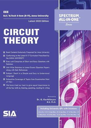 Circuit Theory, B.E/B.Tech II-Semester (R-17) (Anna University) Electrical And Electronics Engineering (EEE), Latest 2020 Edition