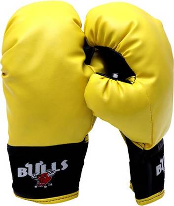 BULLS Training & Fight Boxing Gloves 4 Oz Boxing Gloves (Yellow) Boxing Gloves
