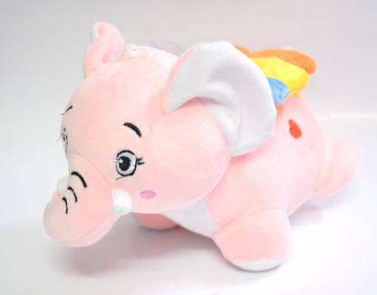 ONRR Collections Pink Baby Elephant plush soft toy 8" inches rainbow  - 8 inch