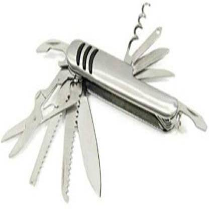 stupefying Easy Fold Carry Stainless Steel Multifunction Knife 11 Function Multi Utility Swiss Knife