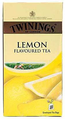 TWININGS Lemon Tea, 100 Tea Bags Lemon Green Tea Bags Box