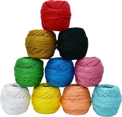 Embroiderymaterial Multicolor Size 12 Thick Crochet Thread