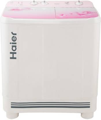 Haier 9 kg Semi Automatic Top Load Washing Machine White, Pink