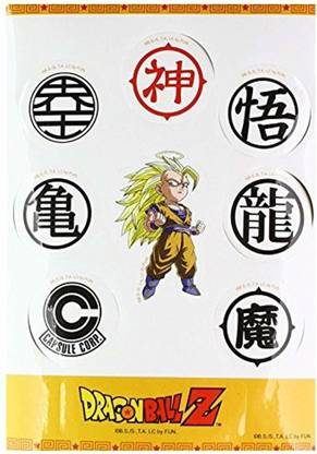 Dragonball Z Stickers SS3 Goku & Symbols Set