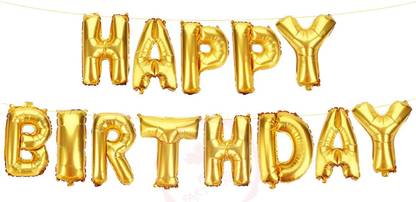 Tip 'n' Top Solid Birthday Foil Balloons Letter Balloon