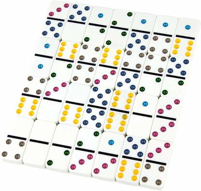 Authfort ouble 6 Color Dot Game Set - White 28 Piece Set Toy in Tin Case - Six Dot Match & Educational Game Educational Board Games