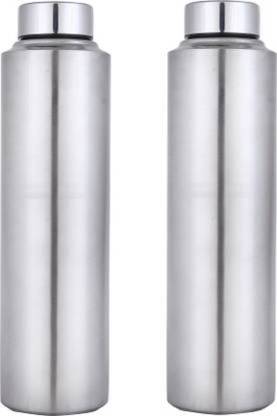 SWHF Stainless Steel Water Bottle 1 Liter (Pack of 2) 2000 ml Bottle