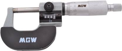 MGW Precision OMC25 Digit Micrometer 0-25mm, Silver Micrometer Screw Gauge