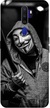 UMPRINT Back Cover for Anonymous Blade, Joker, Hacker, Unknown Man, Hack, Mask, Black