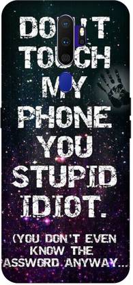 MD CASES ZONE Back Cover for Don’t, Touch my Phone, Sign, Black, gray,stupid