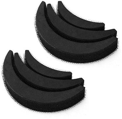 NATTH Hair Puff Bumpit for hair puff styling Pack of 6 Hair Accessory Set (Black) Banana Clip