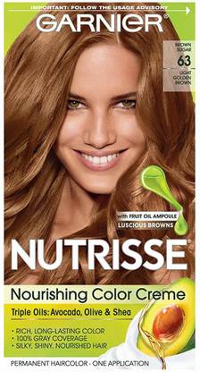 GARNIER Nutrisse Nourishing Color Crème Hair Color , Light Golden Brown