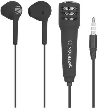 ZEBRONICS Singer Wired Earphone With Record/ Sing with Attached Mic Wired