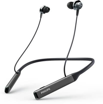 PHILIPS TAPN505 Neckband Earphones with Active Noise Cancellation, Hi-Res Audio Bluetooth Headset