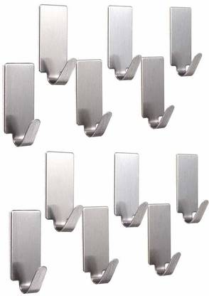 Shreeseller Self Adhesive Wall Hooks,heavy Duty Sticky Hooks for Hanging (Pack of 12) Curtain Hook
