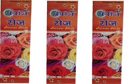 Shreyansh ROSE INCENSE STICK (PACK OF 3) ROSE