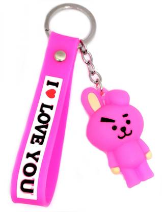 Blue Aura Cooky BTS Keychain Kpop BTS Bangtan Boys Cartoon Keychain Bag Pendant Keyring (Rabbit) Key Chain