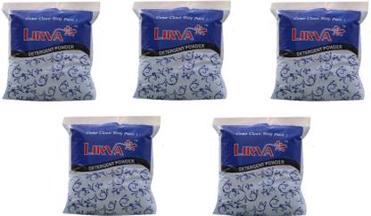 LIRVA WHITE DFTERGENT POWDER 1 KG( PACK OF 5) Detergent Powder