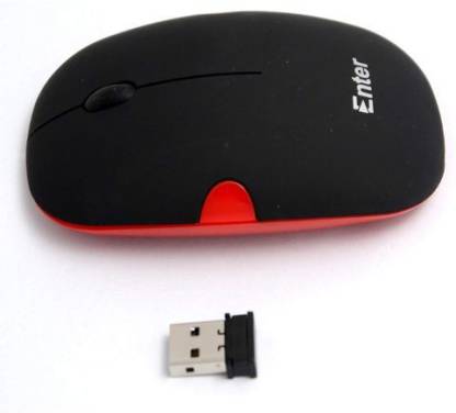 Enter Wireless Mouse E-W52 Red Wireless Optical Mouse