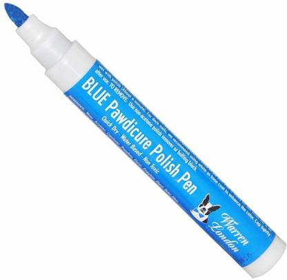 Warren London Pawdicure Polish Pen - Non-Toxic Dog Nail Polish Pen -- Blue Blue