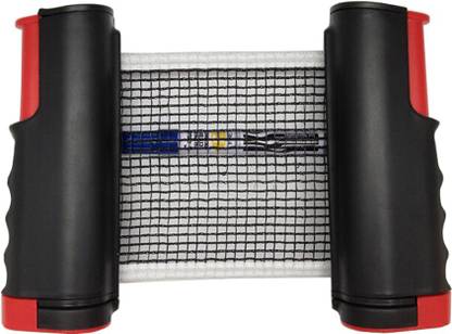 Nema Retractable Ping Pong Portable Net Kit - Black and Red Table Tennis Net