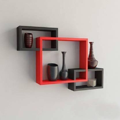 Karam Collections Wooden Wall Shelf interlok MDF (Medium Density Fiber) Wall Shelf