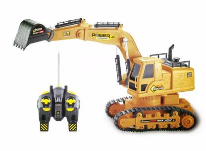 STYLO RC Excavator 6-Channel Wireless Remote Control Toy Truck Engineering Vehicles Machine Construction Toy with Lights 360° Rotation