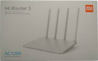 Mi MI Router 3 AC1200 Quad Antenna with USB port Wireless Router 2.4 GHz, 5 GHz 1167 Mbps Wifi Speed Dual Band External Antenna Ethernet (Cable Broadband)