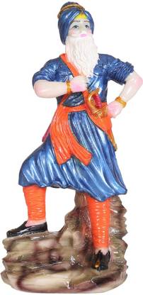 BS Handicrafts Polystone Nihang Singh Statue Punjabi Culture for Home Dacor Showpiece and Office use (Height 9 Inch) Decorative Showpiece  -  22.86 cm