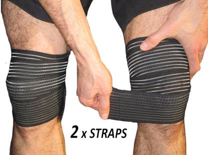 TIMA 1 Pair Elastic Breathable Knee Brace Compression Bandage Wraps Knee Support