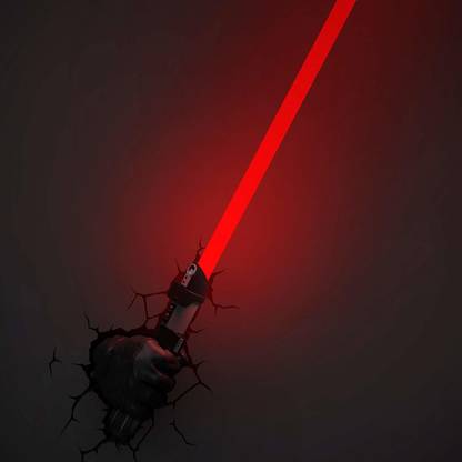 3dlightfx Plastic And Metal Star Wars Darth Vader Hand Lightsaber 3d Deco Light 12 7 Cm X 10 16 95 25 Black Red Night Lamp In India Lightsaber 3d Deco Light, Darth Vader Lightsaber Floor Lamp