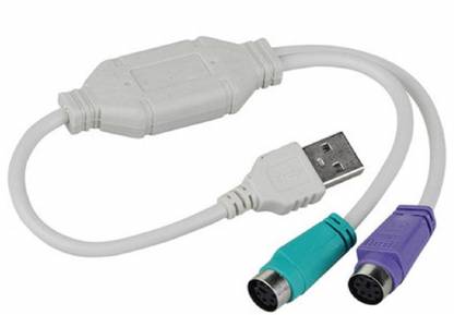 GLAMAXY USB to PS/2 Active Adapter for Keyboard and Mouse USB Adapter