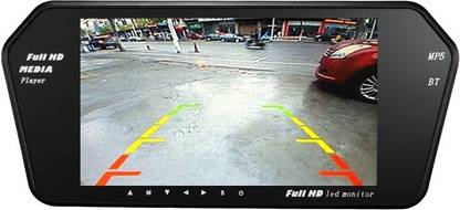 Samrah 7-inch LCD FULL HD Wide Screen Bluetooth Monitor with LED Reverse Camera and 2 Video and Audio Input Car Stereo