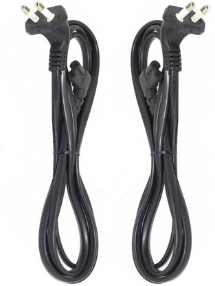 RIVER FOX Power Cord 1.8 m 2 PACK 2-Pin Universal AC Laptop Power Cable Cord - L Shape Adapter Charger Cord