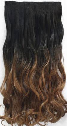Nirmam ombre Shade 5 Clips Single Piece Extensions Women And Girls Hair Extension