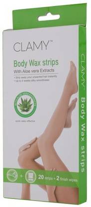 Clamy Body Wax Strip Aloe Vera Strips