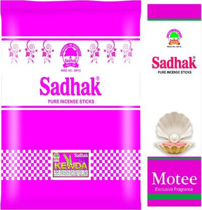 SADHAK Kedwa & Motee Pure Incense Stick (Combo Of 2) Kedwa