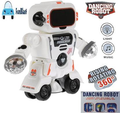 FunBlast Dancing Robot Toy with Music and 3D Flashing Light Effect