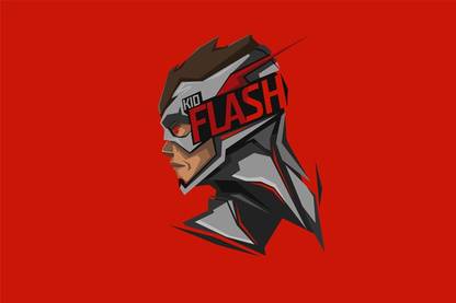 Flash Dark Smiling Animated Logo Image Wall Poster Photographic Paper