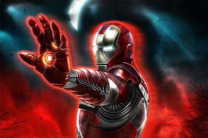 Iron Man Action 3D Image Animated 12 x 18 Wall Poster Photographic Paper