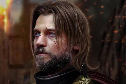 Jaime Lannister Animated Image - Game of Thrones GOT 12 x 18 Wall Poster Photographic Paper