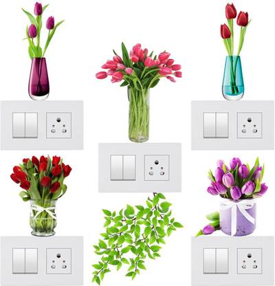 Decals Creation 35 cm Switch Sticker Pots Switch Board Sticker Wall Sticker Self Adhesive Sticker