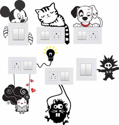 Decals Creation 35 cm Switch Sticker Funny Switch Board Sticker Wall Sticker Self Adhesive Sticker