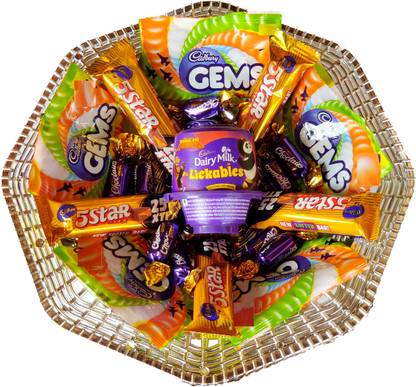Cadbury Gift Hamper | Simple Basket with Lots Of Chocolates Combo